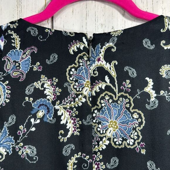 Rebecca Taylor Womens Floral Mixed Print Cap Sleeve Mini Dress Ruffle - Picture 13 of 16